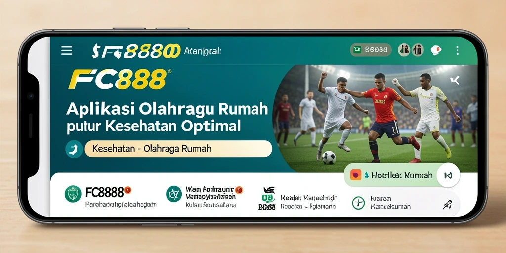 Tampilan antarmuka aplikasi FC888 yang intuitif dan fungsional untuk olahraga rumah.