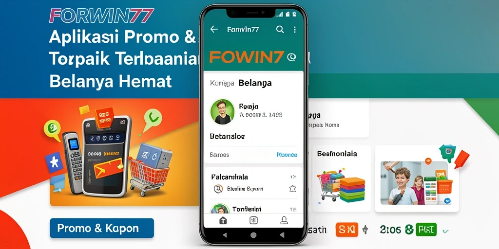 Tampilan antarmuka FORWIN77 yang mudah digunakan untuk akses promo & kupon.