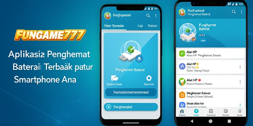 Tampilan antarmuka aplikasi FUNGAME777 yang mudah digunakan untuk penghemat baterai.