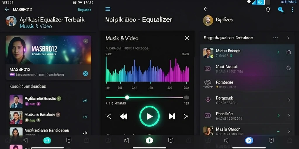 Tampilan antarmuka MASBRO12 yang modern dan fungsional untuk Equalizer.