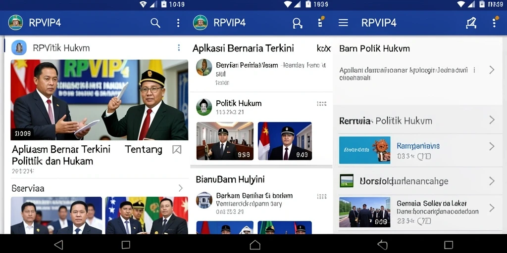 Antarmuka RPVIP4 menampilkan berita politik dan hukum secara jelas.